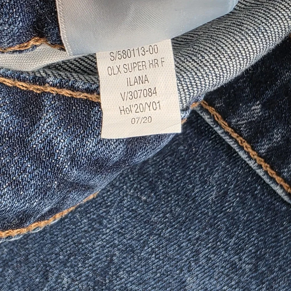 Old Navy Jeans Womens 18 Blue Extra High Rise Flare Button Fly Stretch Denim‎